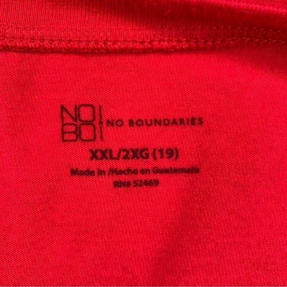 Red Short Sleeve T Shirt Short Sleeve Stretch Juniors XXL 19 - Picture 7 of 8